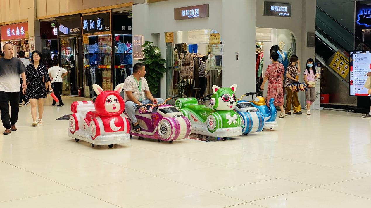 儿童游乐车现身钱江商城，深受幼伴侣青睐